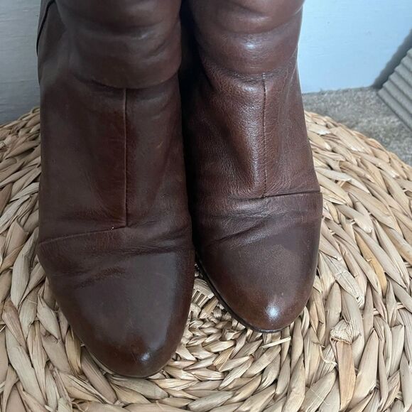 Rag and bone boots 8 brown chunky zip up slouchy boots western sophisticated - Picture 2 of 10